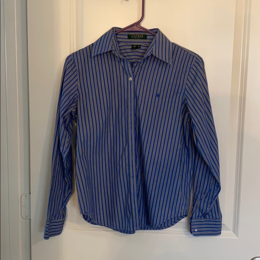 Ralph Lauren blue striped color top